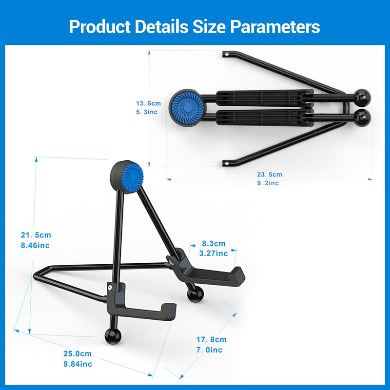 Ukulele Stand, A-Frame Foldable Guitar Stand for Electric Guitar, Bass Stand, Banjo Stand, Violin Stand, Ukulele Stand, Portable Folding Guitar Stand with Non-Slip Rubber and Soft Silicone Padding