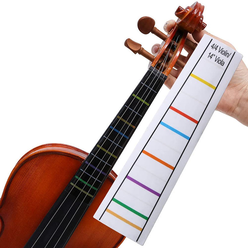 2 Sheets Transparent 4/4 Violin Finger Guide Finger Guide Position Decal Label Markers Accessory for Cello Practice Beginners