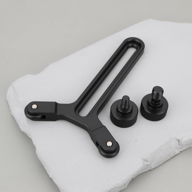 1 Set Telephoto Lens Support Bracket 1/4 Inch and M4 Screws Compatible with DJI RS3 Gimbal