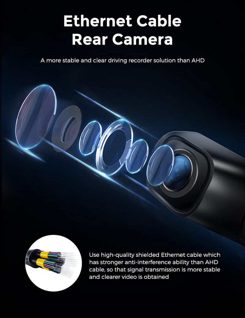 [AUSTRALIA] - Full HD 1080P 150° Wide View Rear Camera 20ft for AZDOME M550, M550 Max Dash Cam 