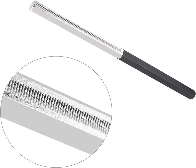 A-xctoe Guitar Fret Dressing Crowning File Narrow/Medium/Wide 3 Edge Guitar Repairing Tool with Rubber Handle