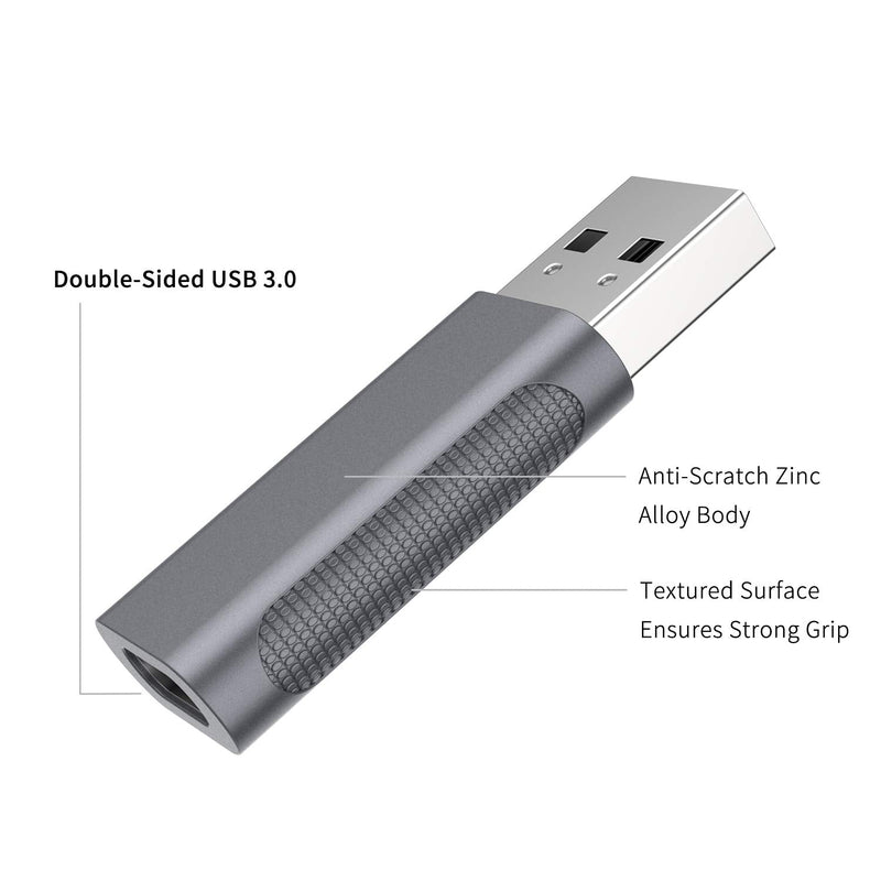 nonda USB C Female to USB 3.0 Adapter, Double-Sided USB 3.0 Male to USB-C Female OTG Adapter, Compatible with iPhone 12 Pro/12 Pro Max, 11 Pro/11 Pro Max, Samsung Galaxy S20/S20+/20+Ultra