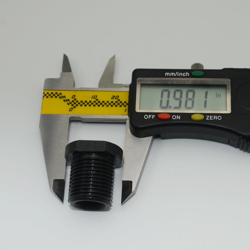 [AUSTRALIA] - 2 Pcs Thread Adapters and Washers, 1/2 * 28-3/4 * 16, Black 