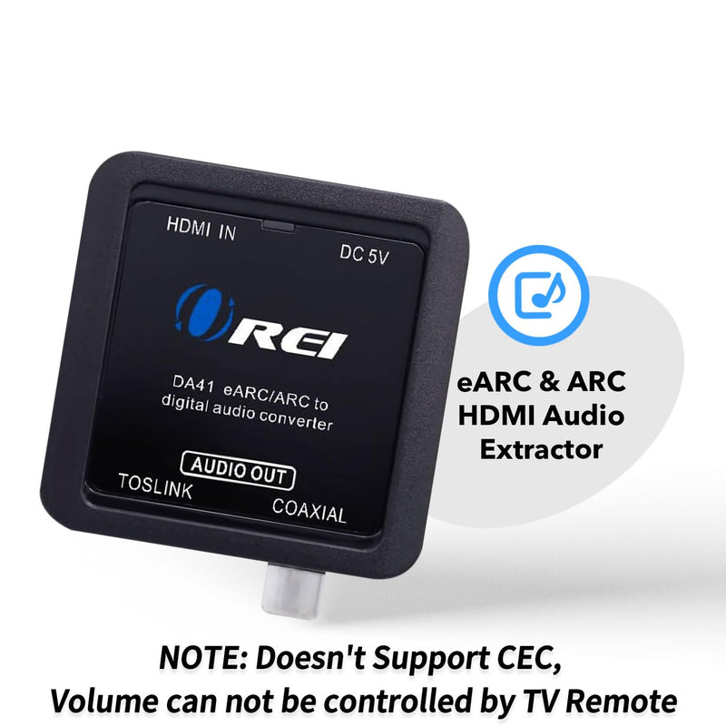 [AUSTRALIA] - OREI eARC/ARC HDMI to Optical/Coaxial Audio Extractor, - Supports Dolby 5.1 Channel, DTS 5.1, LPCM 2.0 Channel HDTV Soundbar Speaker Amplifier (DA41) eARC/ARC to Optical/Digital Audio 