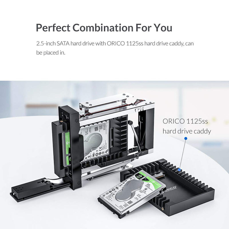 ORICO 5.25 Trayless Hot Swap Mobile Rack CD-ROM 3.5 inch Internal SATA Hard Drive SSD Adapter-1106SS
