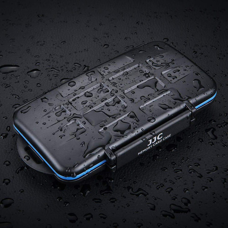 JJC SD Micro SD CF TF Memory Card Case Holder Storage 6 CF & 12 SD & 18 Micro SD Card,Water-Resistant and Shockproof Store 4 CF, 8 SD, 16 Micro SD/TF & 1 Removal Tool