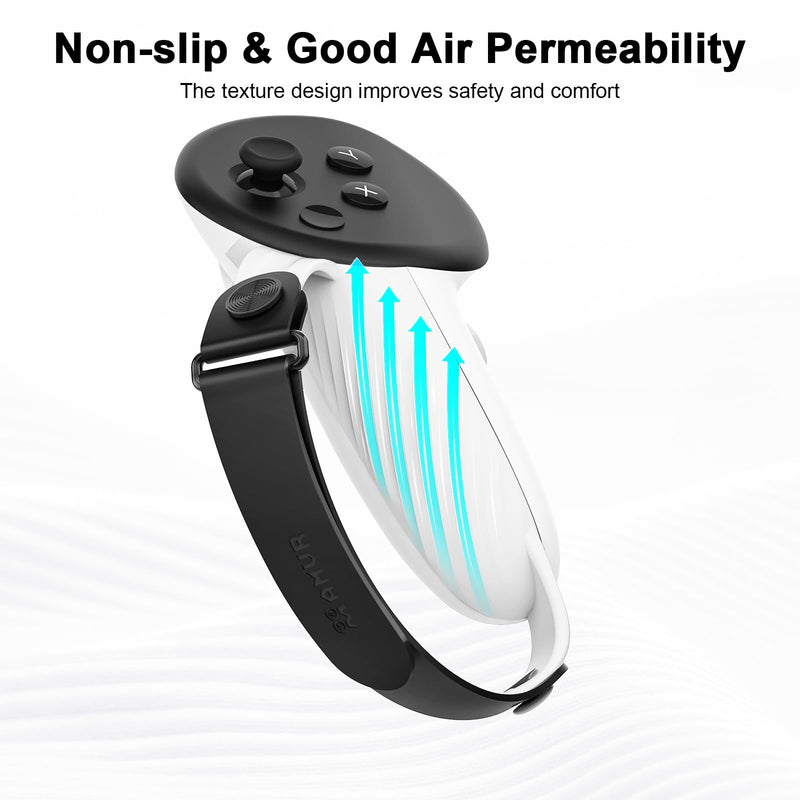 AMVR Controller Grips Cover & VR Cable Management System Compatible with Meta/Oculus Quest 3/3S