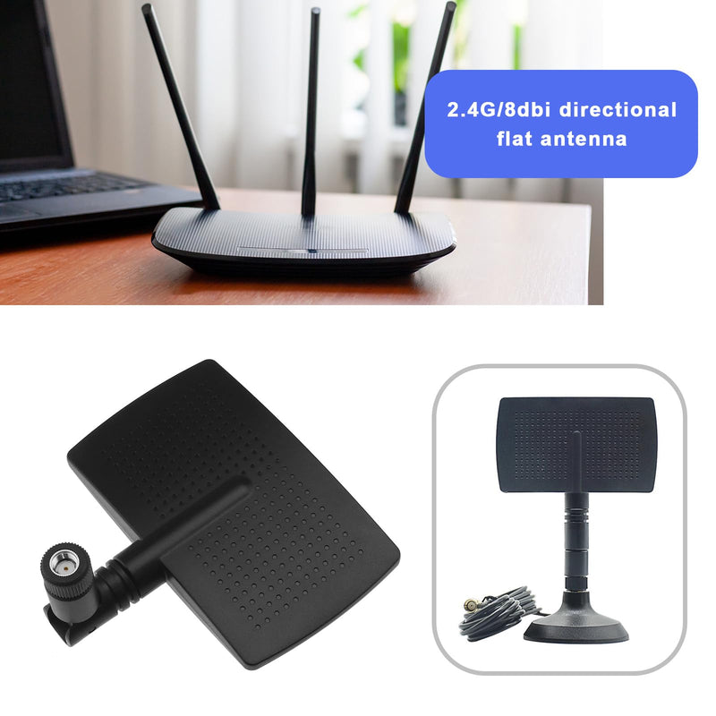 ECSiNG 1PC 8dBi High Gain Directional Panel Antenna RP-SMA Plug for Remote Control Applications Wireless Routers WiFi Signal Enhancement