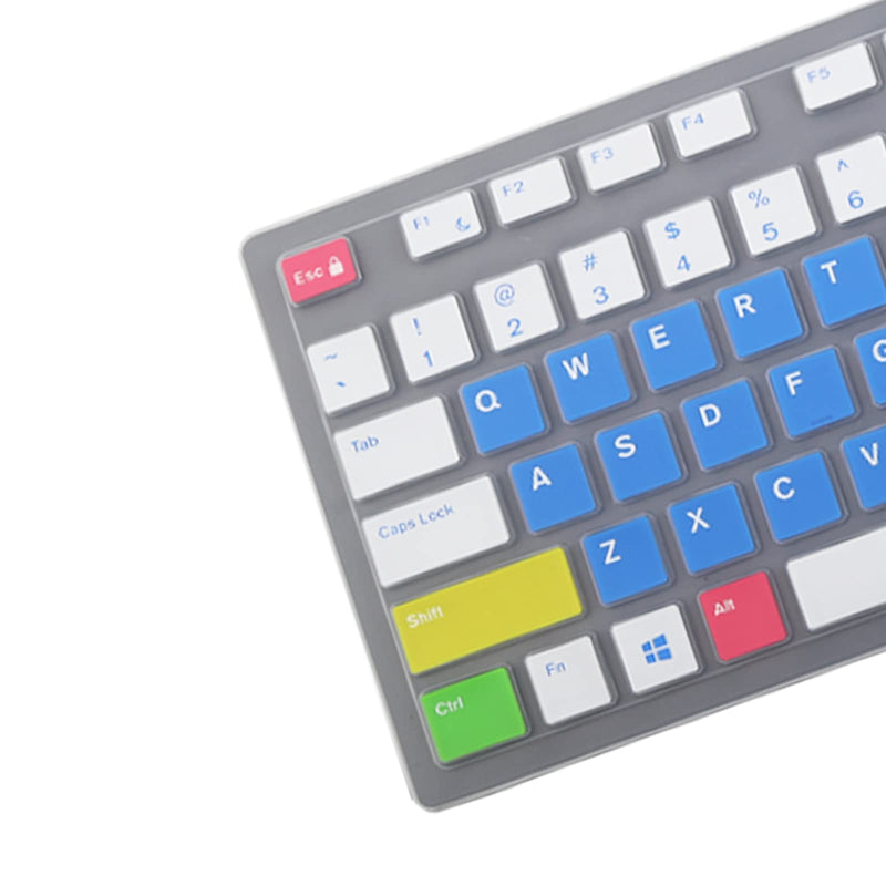 Keyboard Cover for Dell KM636/KB216/Dell Optiplex 5250 3050 3240 5460 7450 7050/Dell Inspiron 3475/3670/3477 Dell Inspiron 27 7000 7700 7790, Inspiron 24 5000 5400 5490 All-in-One Keyboard Cover-CB Candy Blue