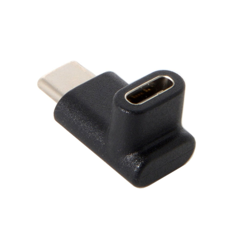 Cablecc 90 Degree Up or Down Angled Reversible USB 3.1 Type-C Male to Female Extension Adapter for Laptop & Phone