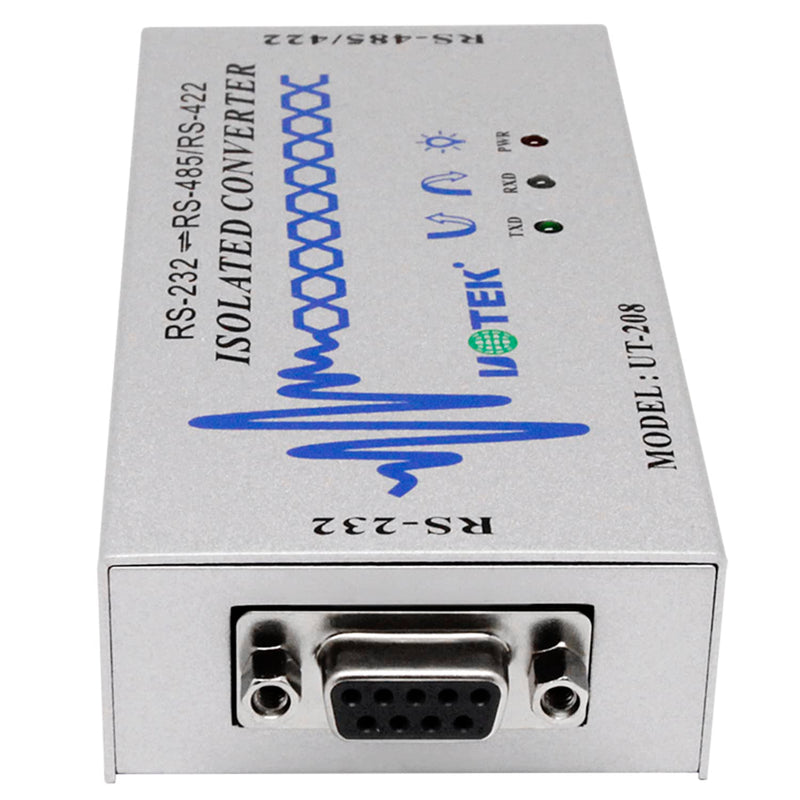 RS232 to RS485 RS422 Isolated Converter RS-232 to RS-485 RS-422 Built-in Optical Isolation Adapter Support All Operating System UT-208