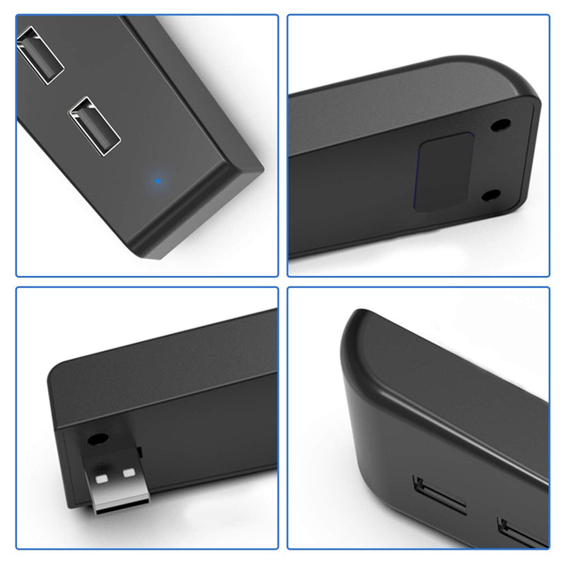 NexiGo PS5 4 Ports USB Hub, [Minimalist Design], High-Speed Data Transfer, Fast Charging Ports for DualSense Controller, Splitter Expander for Playstation 5 Disc & Digital Edition
