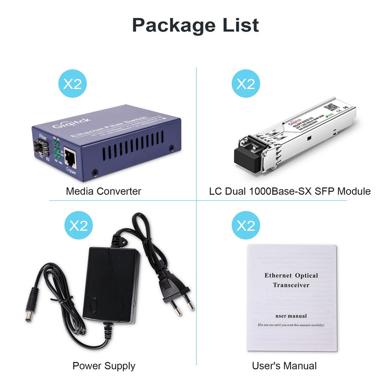 10/100/1000Mbps Media Converter with 1x 1000Base-LX SFP Module | Networks Ethernet to Fiber Media Converter with 1X SFP (1.25Gb/s, Single-mode, Dual LC, 1310nm, 20km) 1G, SMF, LC x1pc