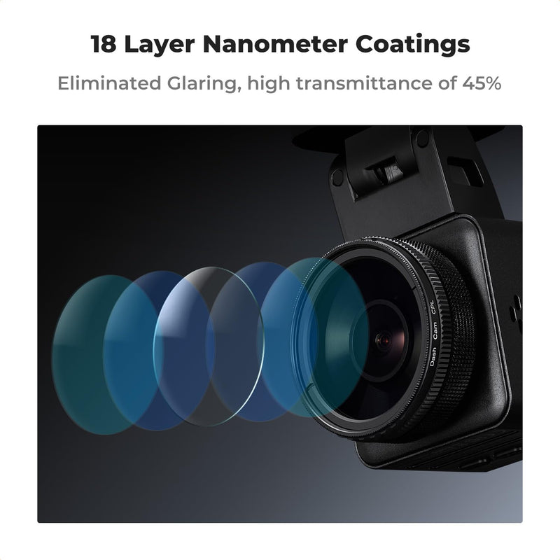 K&F Concept 40mm Ultra-Slim CPL Circular Polarizer Filter for Vantrue E1, E2, E3, E1 Lite, S1 Pro, N4 Pro N5 Dash Cam, Reduce Glare and Reflection, Enhance Contrast