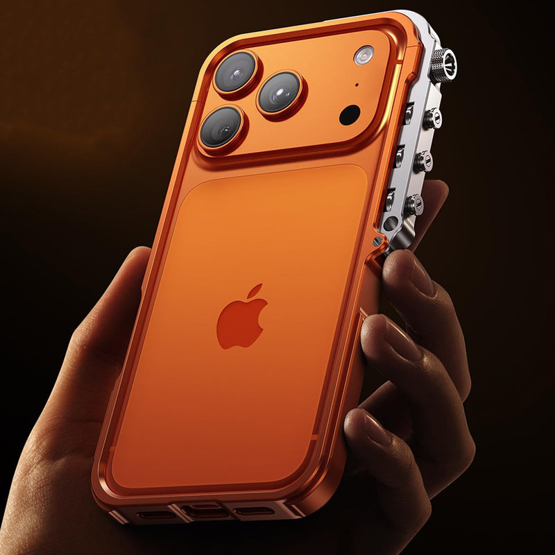 Metal Bumper Case for iPhone 17 Pro Max, Full-Frame Aluminum Bumper No Back Cover with Metal Buttons, Minimalist Bare-Hand Feel, Blue for iPhone 17 Pro Max 6.9"