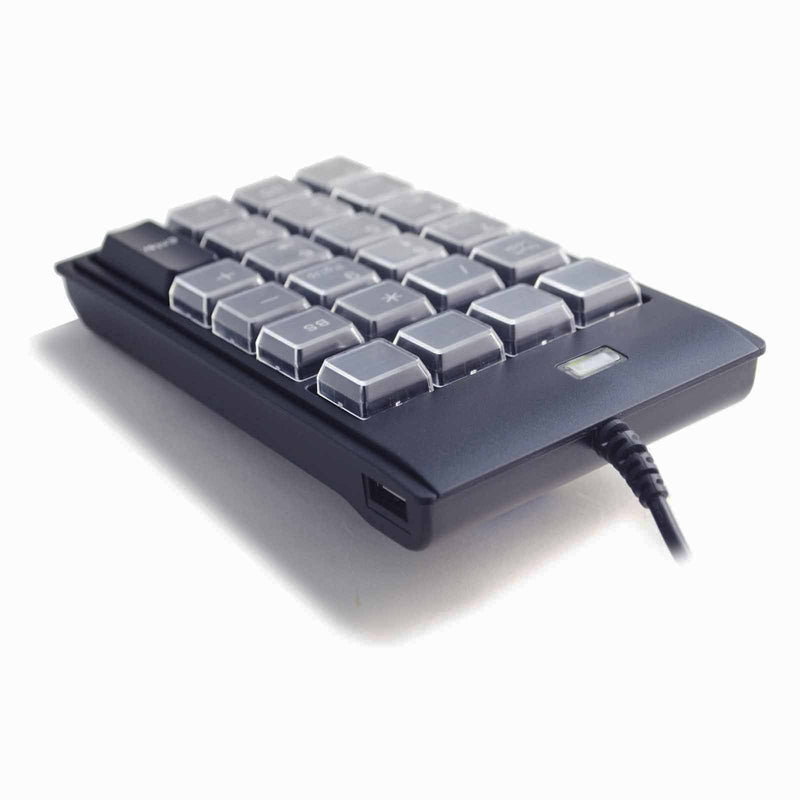 ELSRA USB Wired Programming Numeric Keypad ControlPad Black PK-2068(23 Key, 2-Level programmable, 2 USB Hub) for Windows