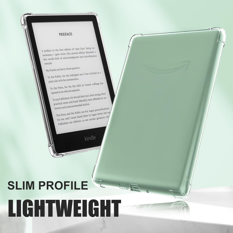 Clear Case for All-New Kindle Paperwhite 11th Gen 2021 & Signature Edition(6.8") - Lightweight, Scratch-Proof Silicone Back Cover, Clear ***A-Clear