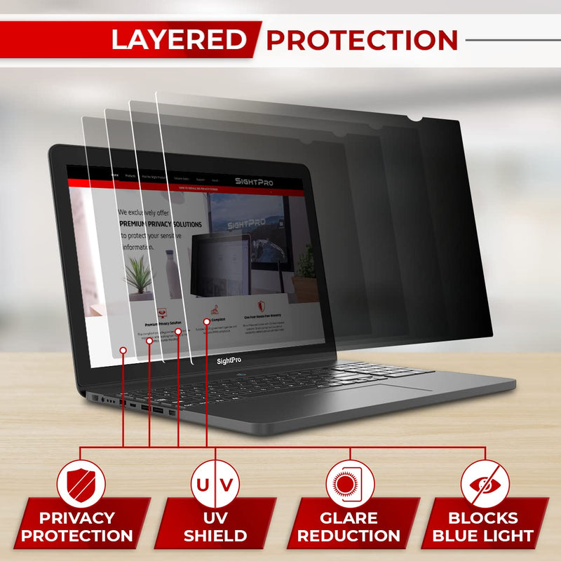14 Inch 16:9 Laptop Privacy Screen Filter - Computer Monitor Privacy Shield and Anti-Glare Protector 14 Inch (Diagonal) - 16:9 Aspect Ratio