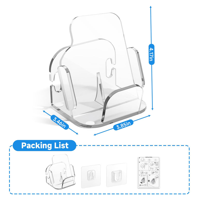Acrylic Mouse Stand for Logitech MX Master 3 3S 4 Wireless Mouse | Desk & Wall Mount Display Holder for Wireless and Wired Mouse, with Cable Management Organizer, Clear Acrylic, Stand Only