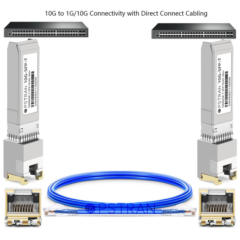 10GBASE-T SFP+ RJ45 Copper Transceiver Module Compatible with Mellanox MFM1T02A-T 10G SFP+ 30m Cat6a/7 10GBASE-T: 30m for Mellanox 1