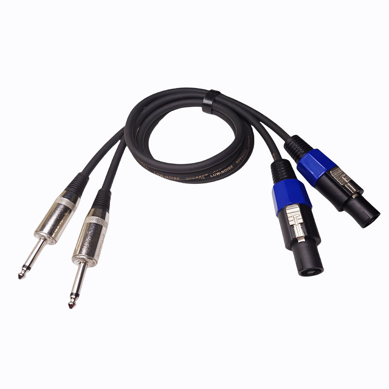 [AUSTRALIA] - Speakon to 1/4 Speaker Cable, 3.3 Feet Professional 12 AWG Wire Audio Amplifier Speakon Cable, DJ/PA Speaker Cables Wire with Twist Lock (2-Packs) 