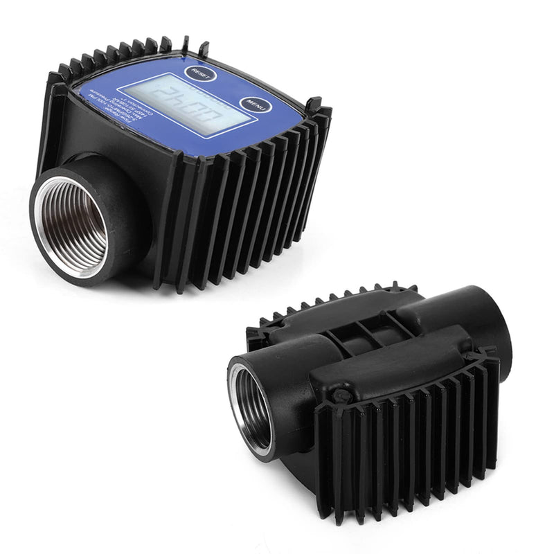 [AUSTRALIA] - Digital Flow Meter, 5-120 L/Min 1 Inch Turbine Flow Meter with LCD Display, 1% Accuracy Diesel Fuel Flow Meter for Alcohol, Petrol, Chemical Liquids 