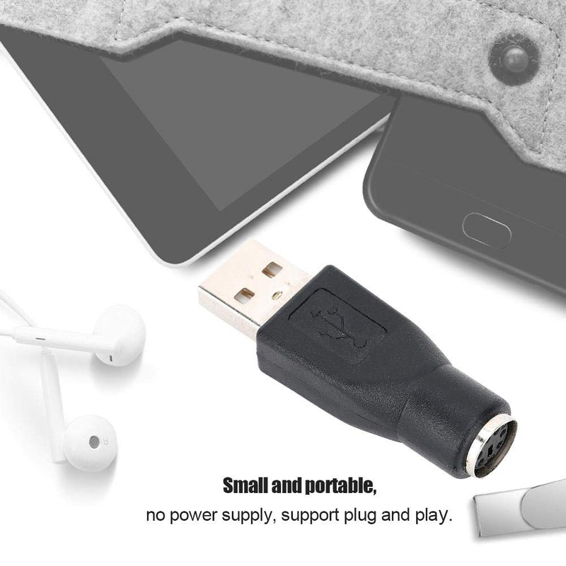 5pcs PS/2 Keyboard/Mouse to USB Converter Adapters USB Male to for PS/2 Female Adapter Converter No Driver for Keyboard Mouse with PS/2 Interface