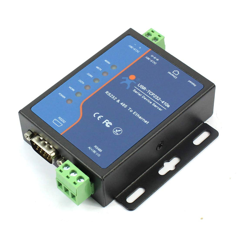 Dual Port Device Server Industrial Serial RS232 RS485 to Ethernet Converter Modbus RTU to TCP Multiple Working Modes Support TCP/UDP Server/Client,RTU Gateway, MQTT, and HTTPD Client