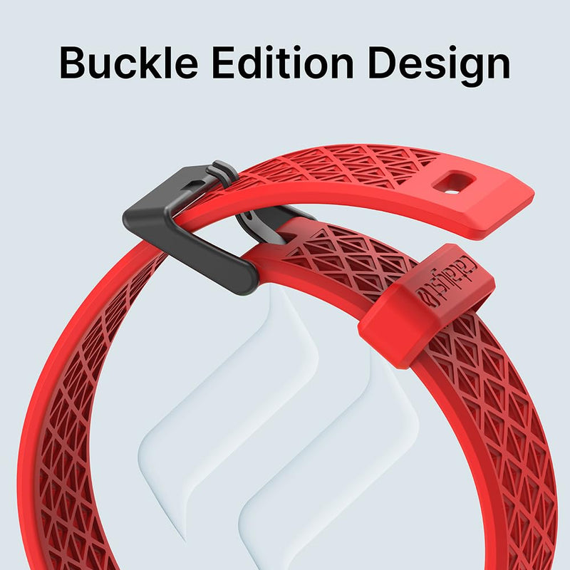 Catalyst - Apple Watch Series 6/5/4/SE (Gen 2/1), 38/40/41mm - Sport Band, Buckle Edition, Hypoallergenic, Breathable, Sports Wristband Replacement Band Without connectors - Army Green Red