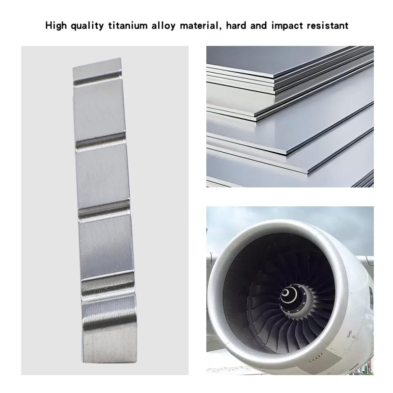 Titanium alloy Bass Guitar Nut Pre-cut Slot 4 String Bass Nut for Electric Bass Guitar Replacement Parts (43mm×7.7mm×5.8mm) 43×7.7×5.8mm