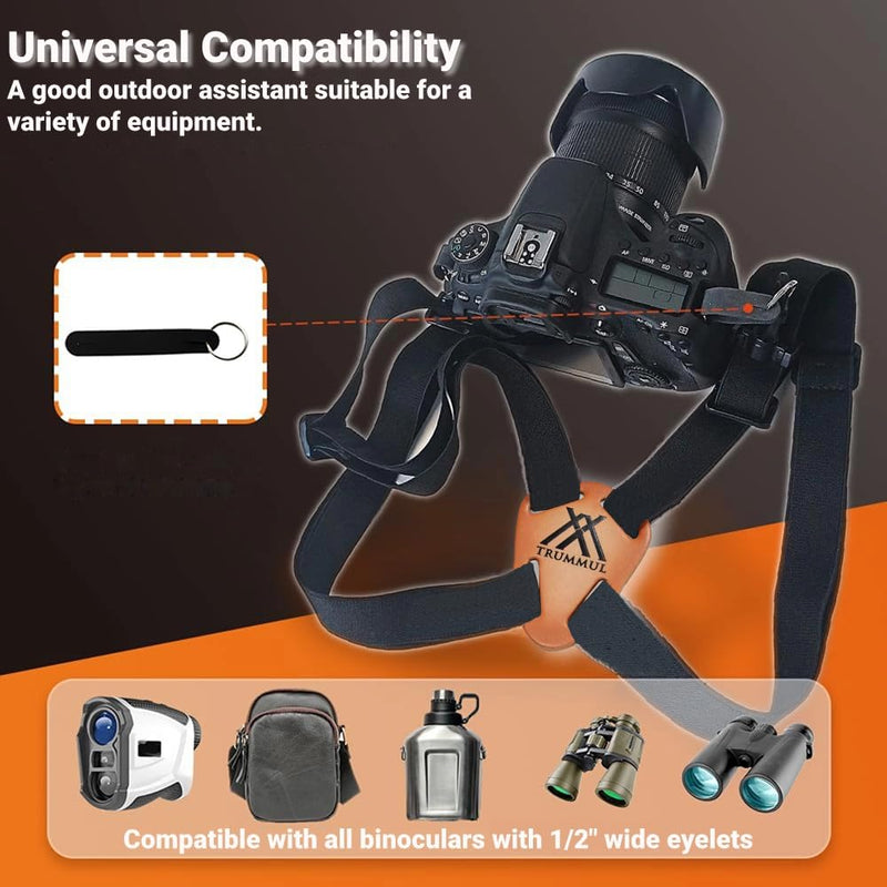 [AUSTRALIA] - Binocular Harness Strap Best Chest Harness Strap for Hunters Photographers and Golfers (Black) 