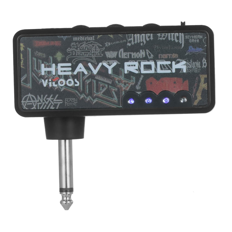 Electric Guitar Plug Mini Headphone Amp Amplifier Heavy Rock Compact Portable