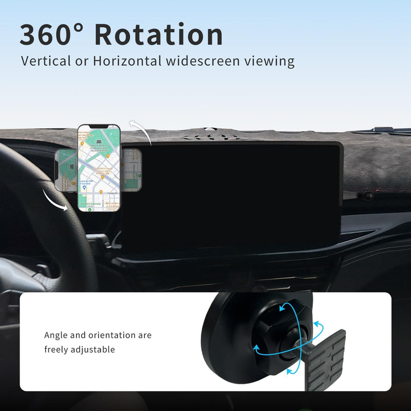 Car Phone Holder for Ford Escape 2023–2026 Accessories, 13.2-Inch Screen Car Phone Mount with Dual Holders, Magnetic Phone Holder with Upgraded Metal Ball Joint, 360° Adjustable, for iPhone & Android Magnetic holder-Metal Ball Joint
