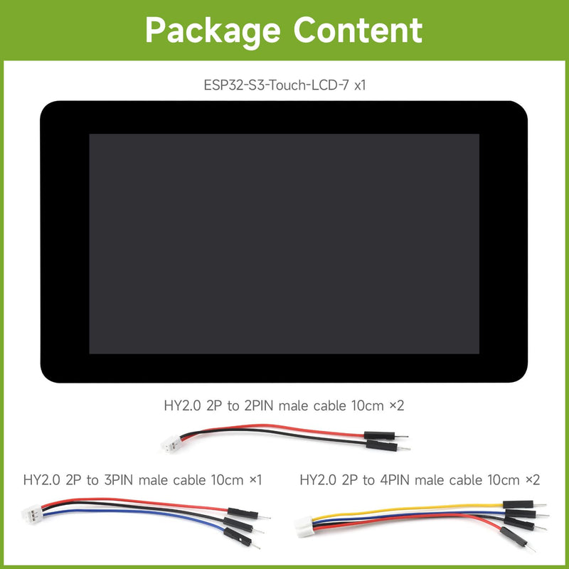 Waveshare ESP32-S3 7inch Capacitive Touch LCD Development Board, ESP32 with Display, 800×480, 5-Point Touch, Up to 240MHz Frequency, Supports WiFi & Bluetooth, with Onboard Antenna