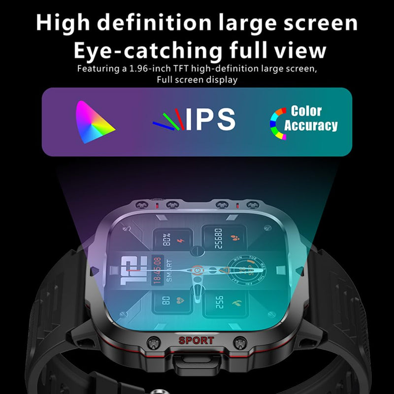 Tocelffe Smart Watch for Men(Answer/Make Call), IP68 Waterproof Sports Smartwatch Outdoor with Heart Rate, Sleep Monitor, Fitness Tracker