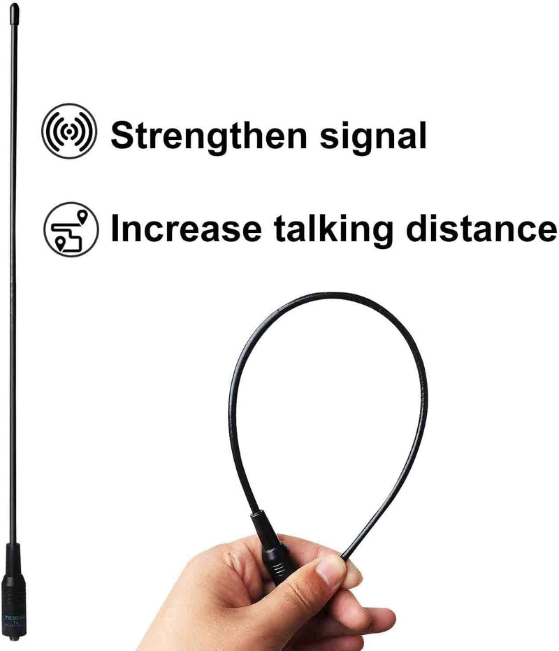 TIDRADIO Air Band Antenna &Police Band (2 Pack, 120/300MHz), for BAOFENG 5RM 5RX A36Plus UV-K5 TD-H3 Ham GMRS Radio Walkie Talkie, SMA-F 2Pack (Air band 15.15" 120/300MHz)