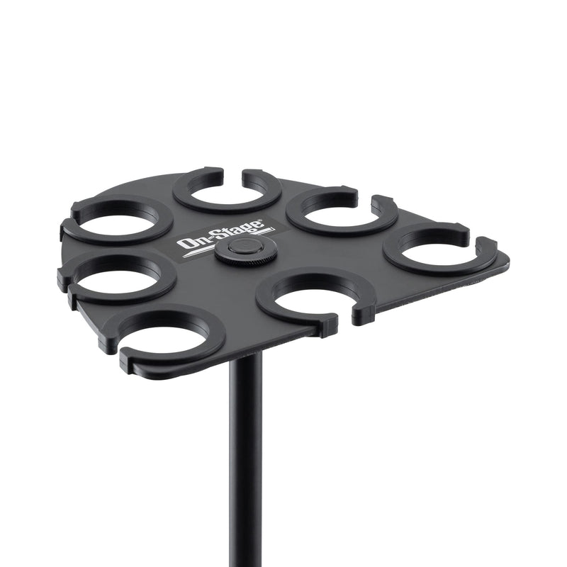 [AUSTRALIA] - On-Stage MSA2700 Multi-Mic Holder (Microphone Organizer, Display, Caddy, Supports Handheld, Dynamic, Wired, and Wireless Mics, Aluminum, Silicone Padding, Black) 