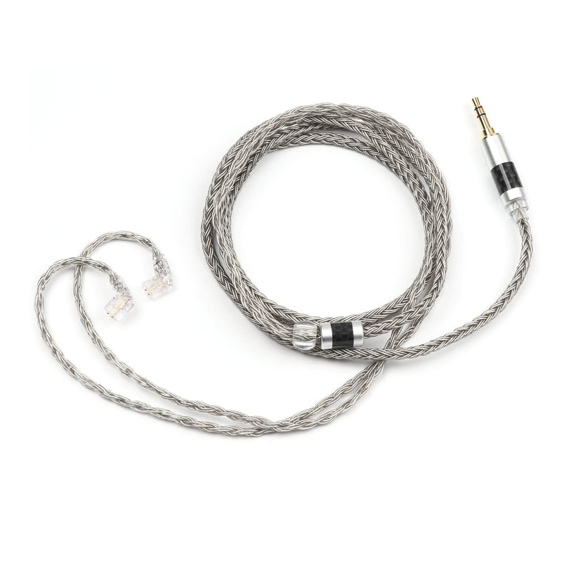 Linsoul KZ ZS10 Pro 4BA+1DD 5 Driver in Ear Monitor(with Mic, Black) + Tripowin Zonie 16 Core Silver Plated IEM Cable(Recessed 2pin, 3.5mm, Grey)