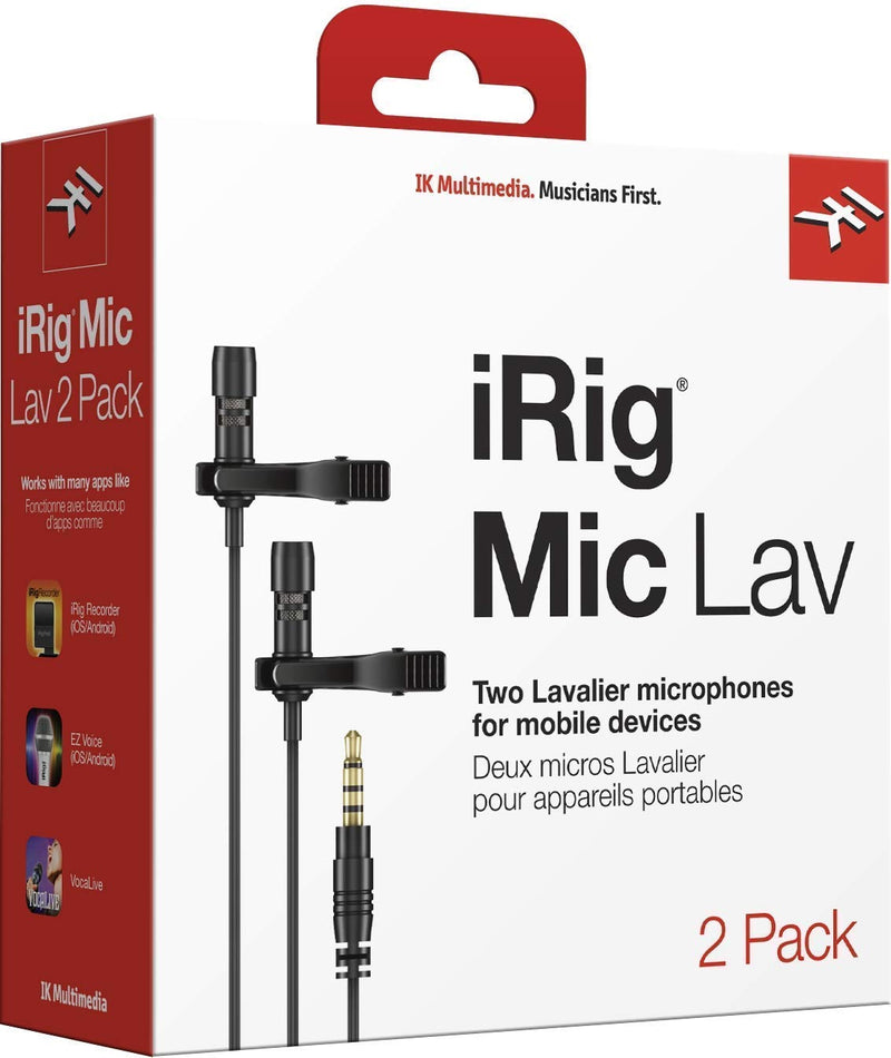 [AUSTRALIA] - IK Multimedia iRig Mic Lav Compact Lavalier for Smartphones and Tablets (Two-Pack) Two-pack 
