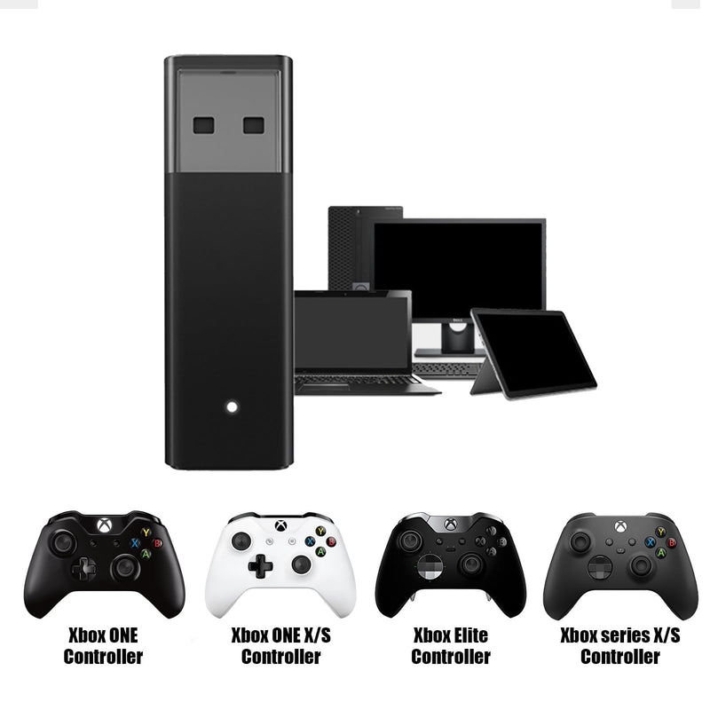 Wireless Adapter for Controller Xbox, Bluetooth Adapter for Controller Xbox One/Xbox One X S/Xbox Series X S/Elite, Compatible with Windows 10/11/8/8.1/7