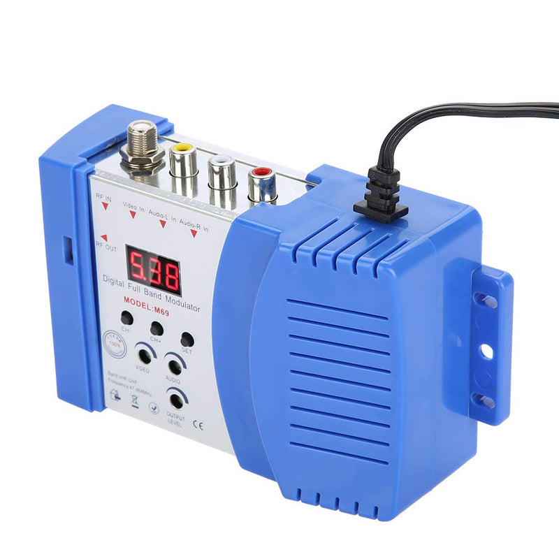 Digital RF Modulator for TV, AV-RF AV-TV Converter VHF UHF 110-240V Digital Modulator RF Modulator (US Plug) US plug