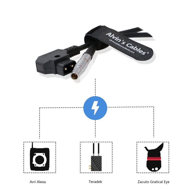 Alvin's Cables D-Tap to 0B 2 Pin Male Power Cable for Teradek SmallHD Z-CAM DJI-Ronin 45cm|18inches Straight 2 pin