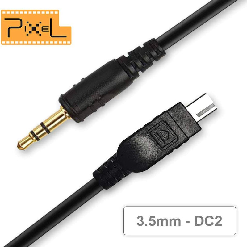 [AUSTRALIA] - Pixel 3.5mm DC2 Off-Camera Remote Cable for Nikon Z5, Z7, Z7-II, Z6, Z6-II, D750, D780, D7500, D7200, D7100, D5600, D5300, D610, D600, D90, P7700, P7800, P950, Replaces Nikon MC-DC2 Cable（2-Pack） 