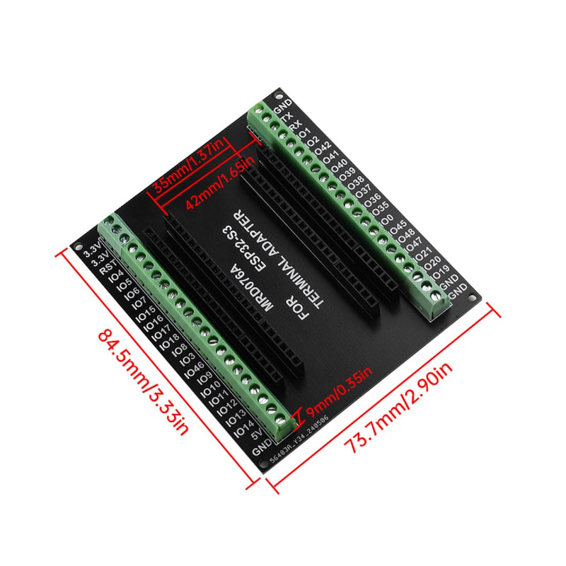 [AUSTRALIA] - Pack of 2 for ESP32 Expansion Board, 1 in 2 Microcontroller Development Board Compatible with 44Pin for ESP32 S3 N8R2 N16R8 Development Board 2 x expansion board 