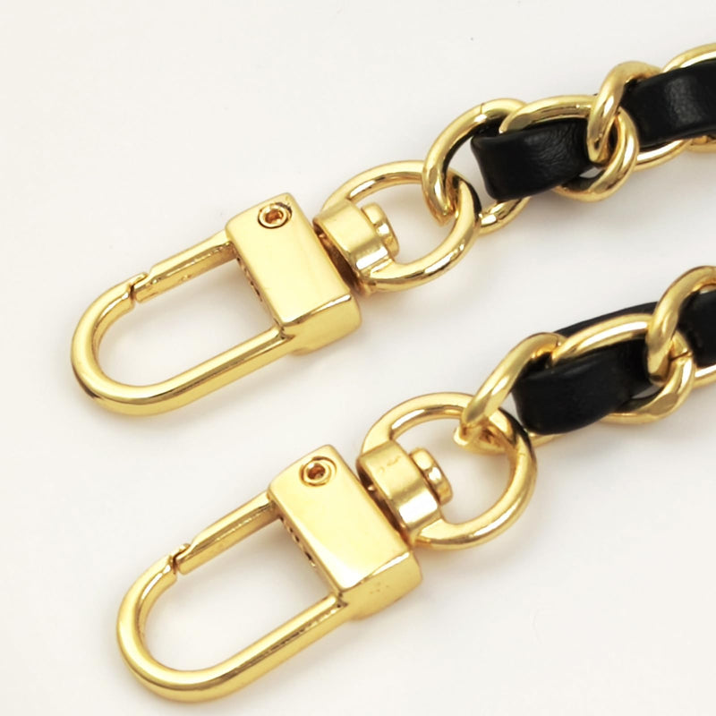 2PCS Cell Phone Chain Crossbody,Phone Lanyard,47.2" Metal Chain with Leather Strap for IPhone Case Black-47inch