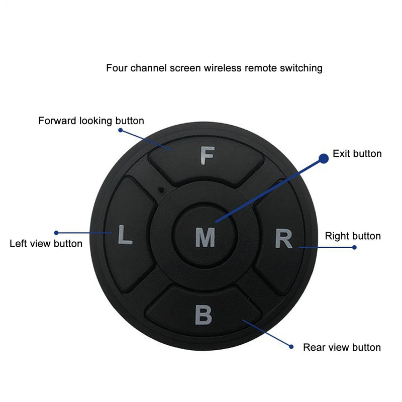 Video Switcher, Intelligent Car Video Switcher Converter, 4 Input 1 Output Switch Video System Auto Parts with Remote Control, Easy Installation, Single Video Output