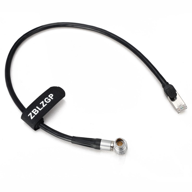 Cat5e Ethernet Data Cable Right Angle 1B 10 Pin to RJ45 for Teradek COLR and ARRI Alexa Mini | Alexa Classic XT SXT Cameras Right Angle 10 pin