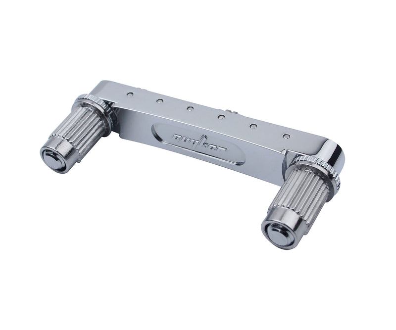 Guyker Guitar Tune-O-Matic Roller Saddle Bridge Replacement Part Compatible with Gibson Les Paul LP SG Style 6 String Electric Guitar - GM005, Chrome GM005 - Chrome