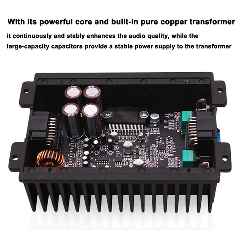 Shkalacar Car Audio 4-Channel Amp Amplifier 80Wx4 Modification Power, Digital Sound Processor Class A/B for Android Car Player