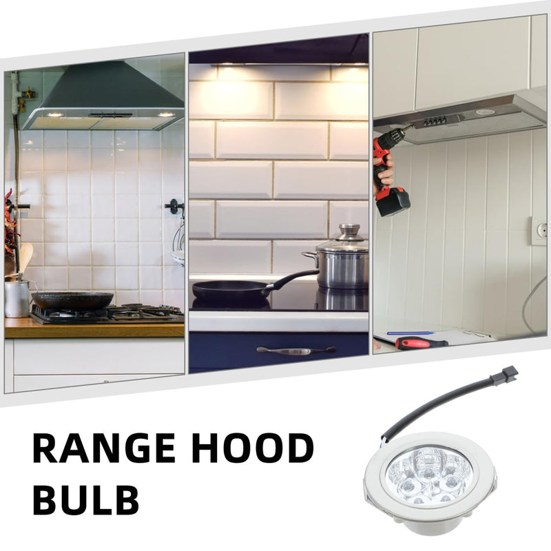 BUGUUYO Cooker Hood Light Fridge Lamp Cooker Hood Lamp LED Bulb Cooker Hood Cool Kitchen Light LED Rechargeable Light Bulb Kitchen Stove Lights Plastic Silver